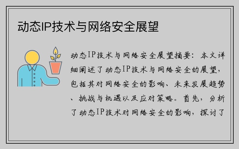 动态IP技术与网络安全展望